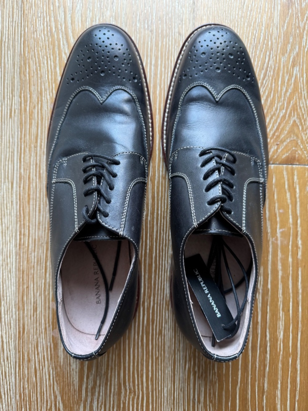 Banana Republic - Men's Oxford Shoes - Black - Size US 10.5